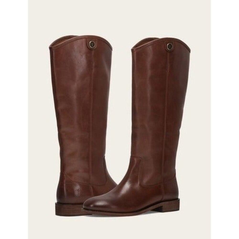 New Frye Melissa Button Back Zip Leather Boot Size 6.5 3471368 COX EXT MSRP $388
